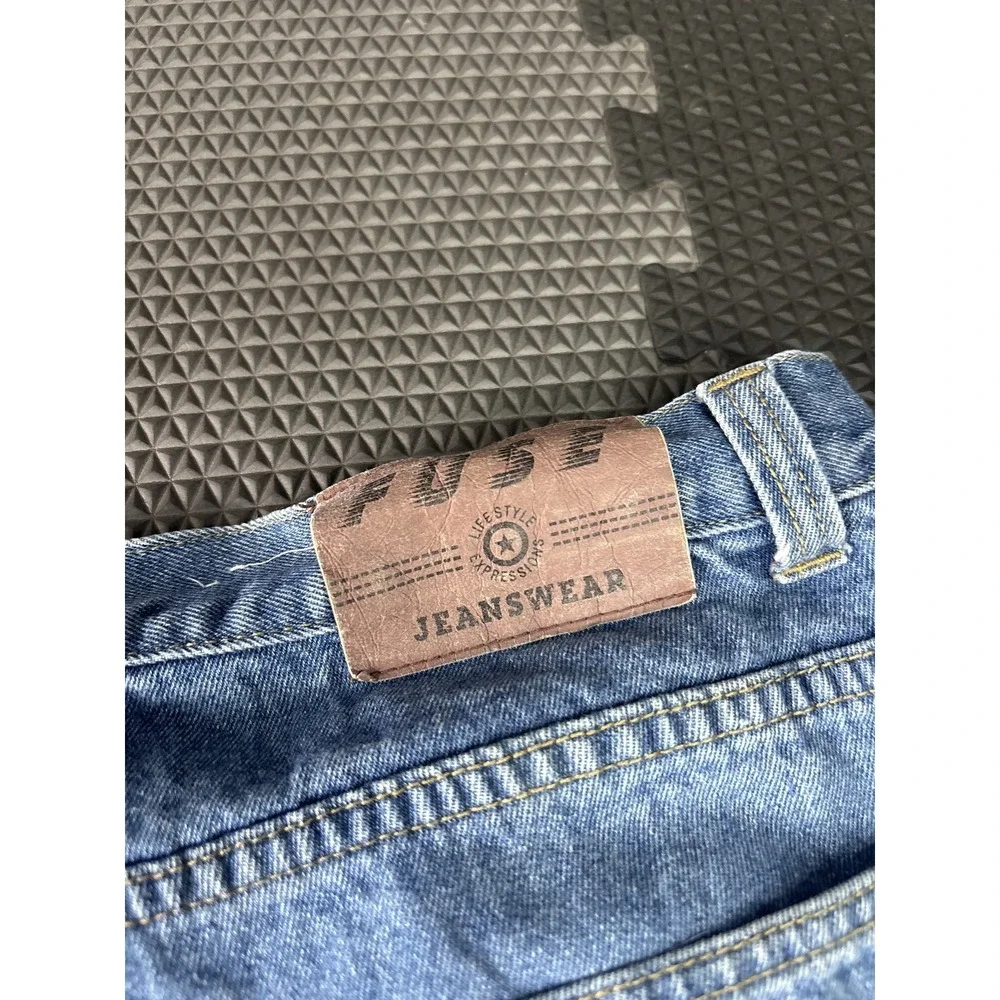 FUSE Men's Size 40 Blue Denim Cargo Shorts Jeans Wear Relaxed Fit Pockets